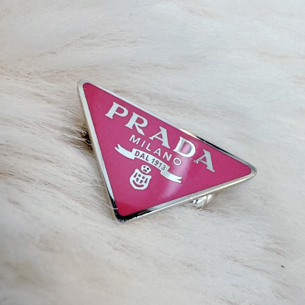 Prada Enamel Symbole Single Clip-On Earring - Picture 2 of 10
